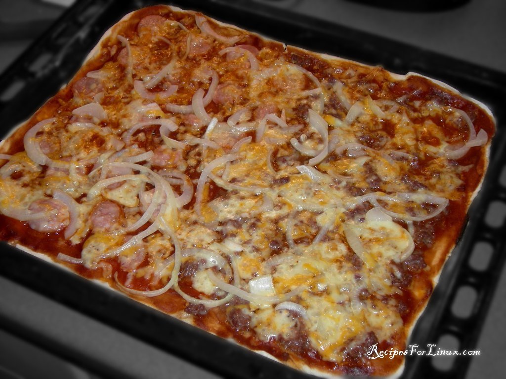 Pizza Casera Italiana al estilo BBQ y Catalana